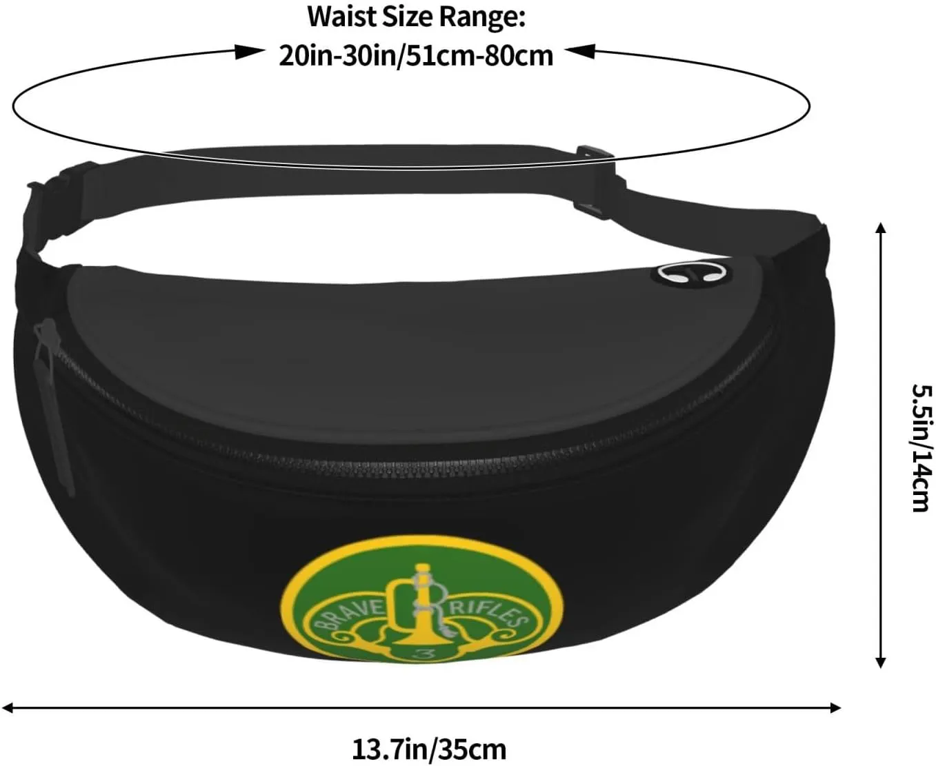 Us 3d Armored Cavalry Regiment Unisex Leisure Waist Bag Outdoor Sports Running Waist Bag Business Travel Mobile Phone Bag