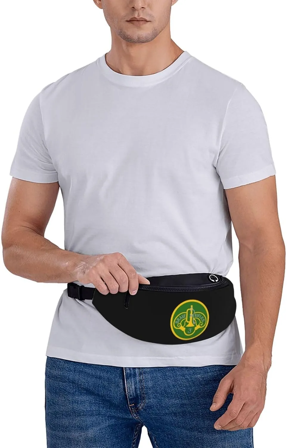 Us 3d Armored Cavalry Regiment Unisex Leisure Waist Bag Outdoor Sports Running Waist Bag Business Travel Mobile Phone Bag