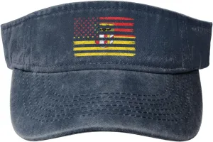 US and Flagge Schwaben Bayern Sun Visor Hats Adjustable Empty Top Baseball Cap for Women Men Cotton Sports Golf Cap