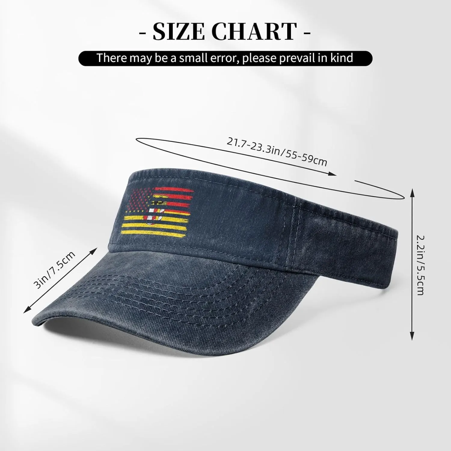US and Flagge Schwaben Bayern Sun Visor Hats Adjustable Empty Top Baseball Cap for Women Men Cotton Sports Golf Cap