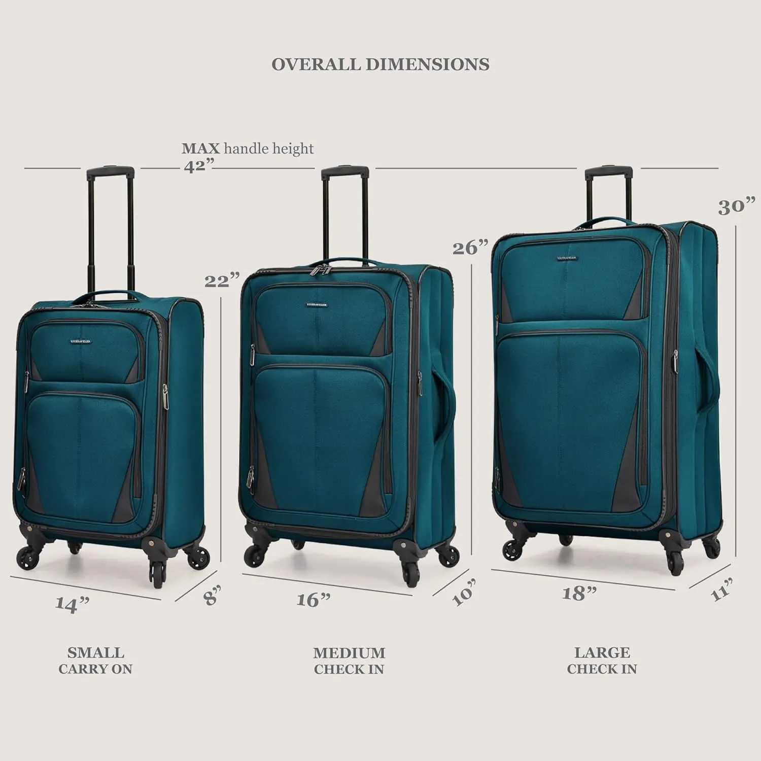 U.S. Traveler Aviron Bay Expandable Softside Luggage with Spinner Wheels, Purple, 30-Inch