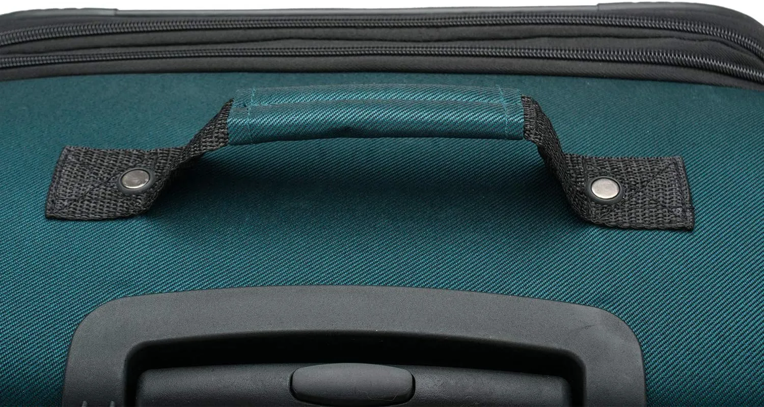 U.S. Traveler Aviron Bay Expandable Softside Luggage with Spinner Wheels, Teal, 30-Inch, US08125E31