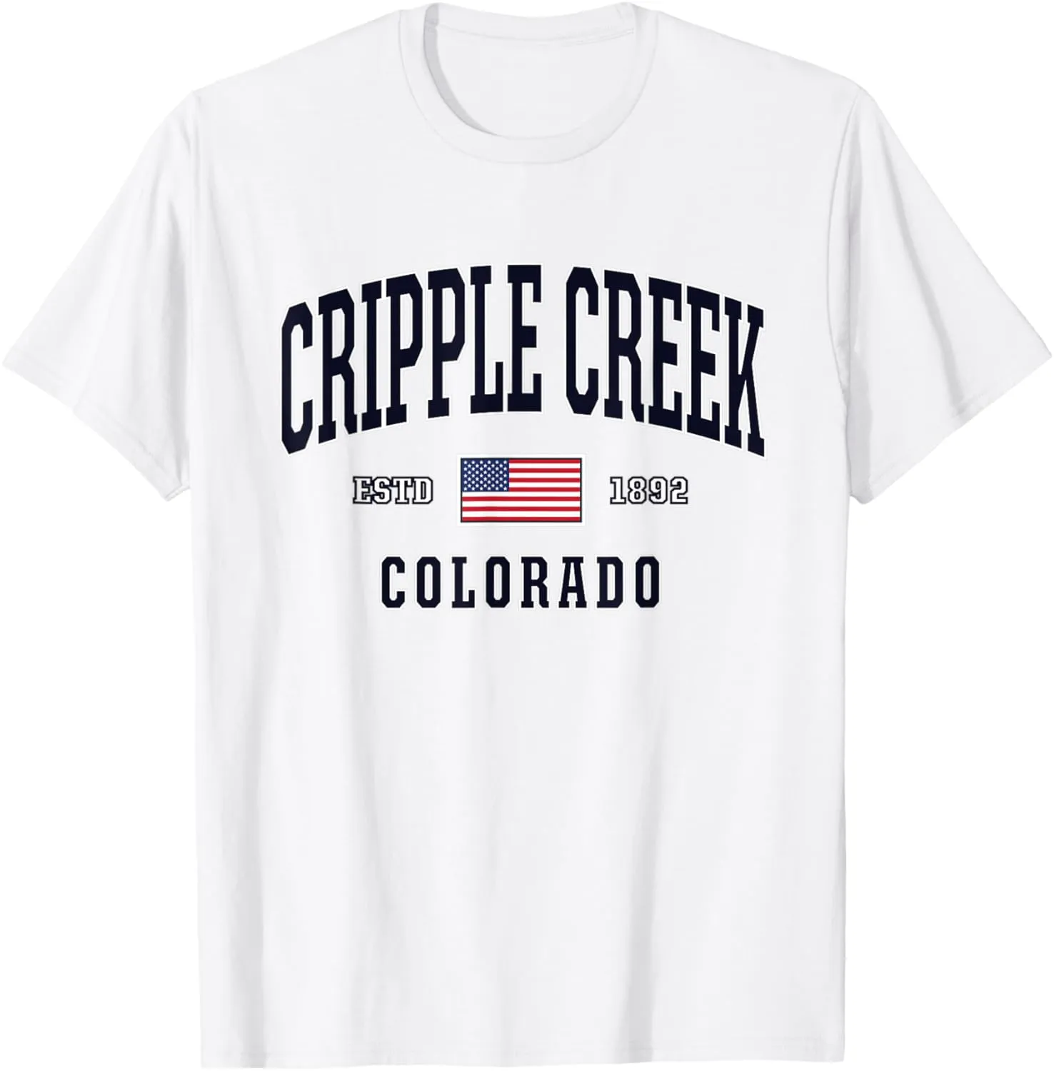 USA FLAG Stars & Stripes Cripple Creek Colorado T-Shirt