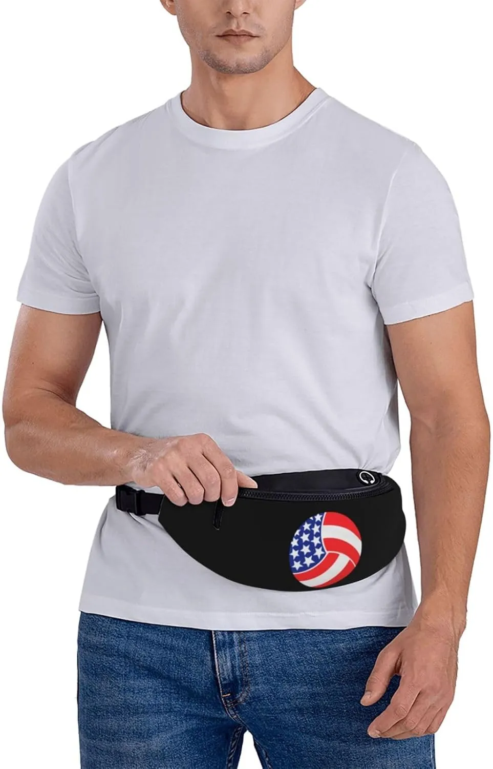 Usa Volleyball Leisure Waist Bag Outdoor Sports Running Waist Bag Business Travel Mobile Phone Bag