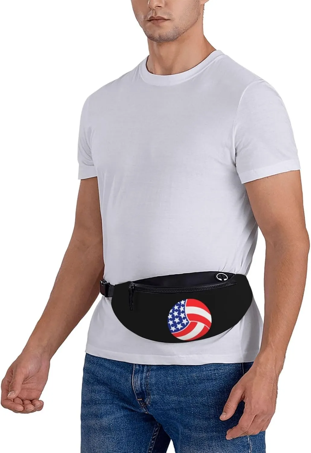 Usa Volleyball Leisure Waist Bag Outdoor Sports Running Waist Bag Business Travel Mobile Phone Bag