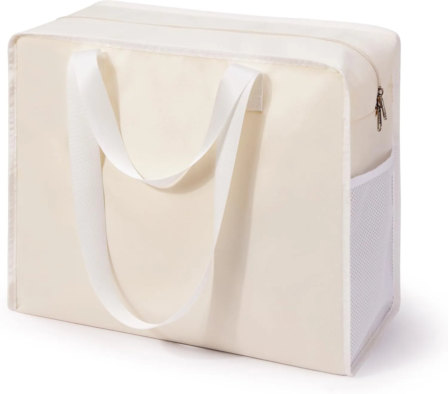 Utility Tote Beach Bag Waterproof Sandproof Women 38L Large Travel Shoulder Handbag Pool Bag Zip Foldable Bottom Pad