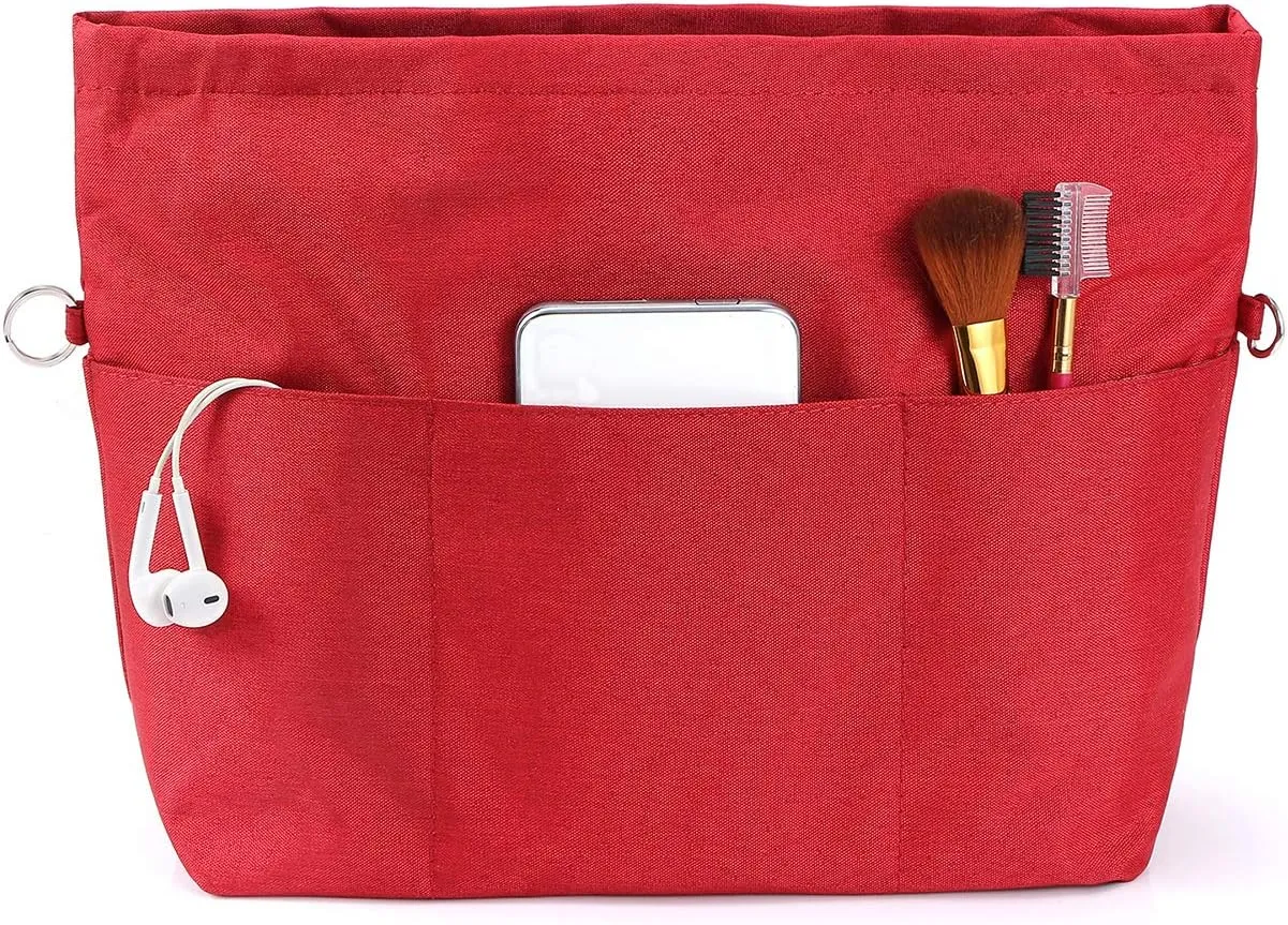 VANCORE Purse Bag Organizer Insert with 13 Pockets, Handbag and Tote Bag Inside Shaper with Zipper