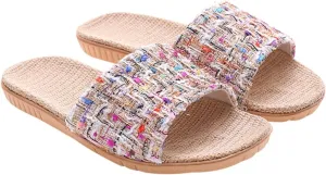 VANZACK Natural Design Casual Slippers for Women Non-slip Floor Slippers Comfortable Breathable for Home Casual Occasions