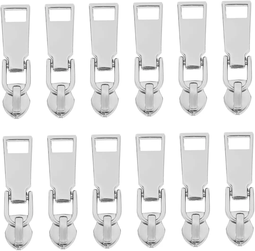 Veemoon DIY Garment Accessories 20pcs Zipper Sliders Zinc Alloy Zipper Pull Heads for Bags