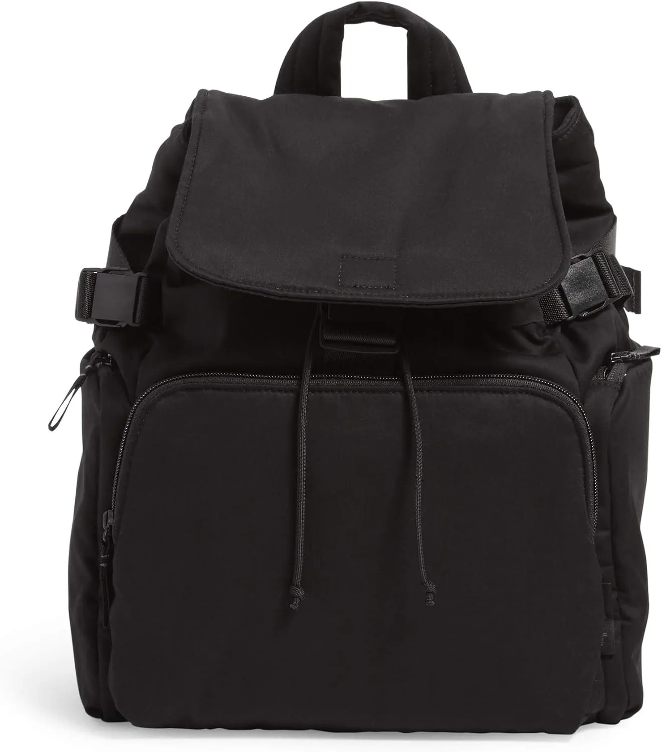 Vera Bradley Women's Cotton Utility Backpack, Black - Recycled Cotton, One Size