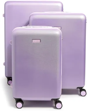 Vera Bradley Women's Hardside Rolling Suitcase Luggage, Purple Shimmer, 22" Carry On, 26" Check In, & 29" Check In