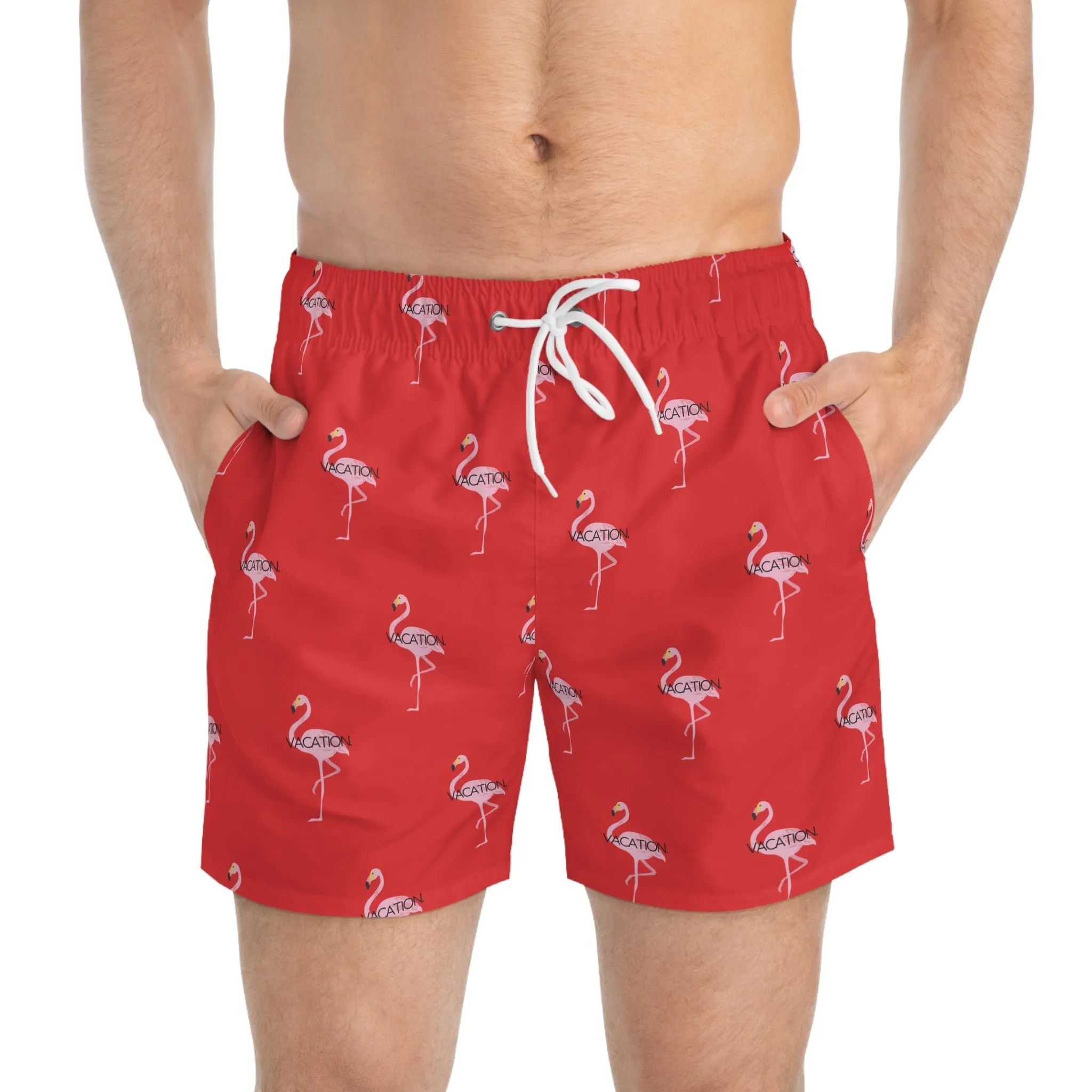 Vibrant Flamingo Swim Trunks - Perfect for Beach Days & Pool Parties