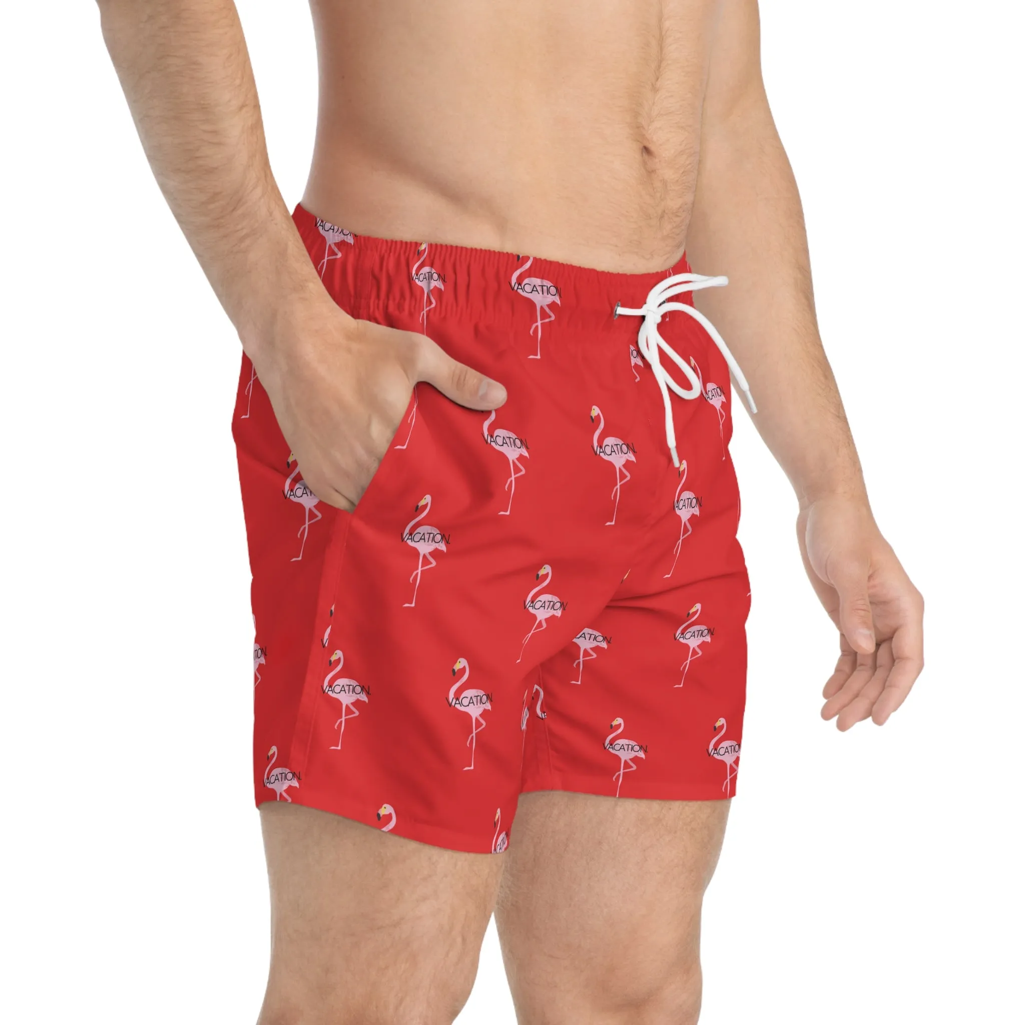 Vibrant Flamingo Swim Trunks - Perfect for Beach Days & Pool Parties