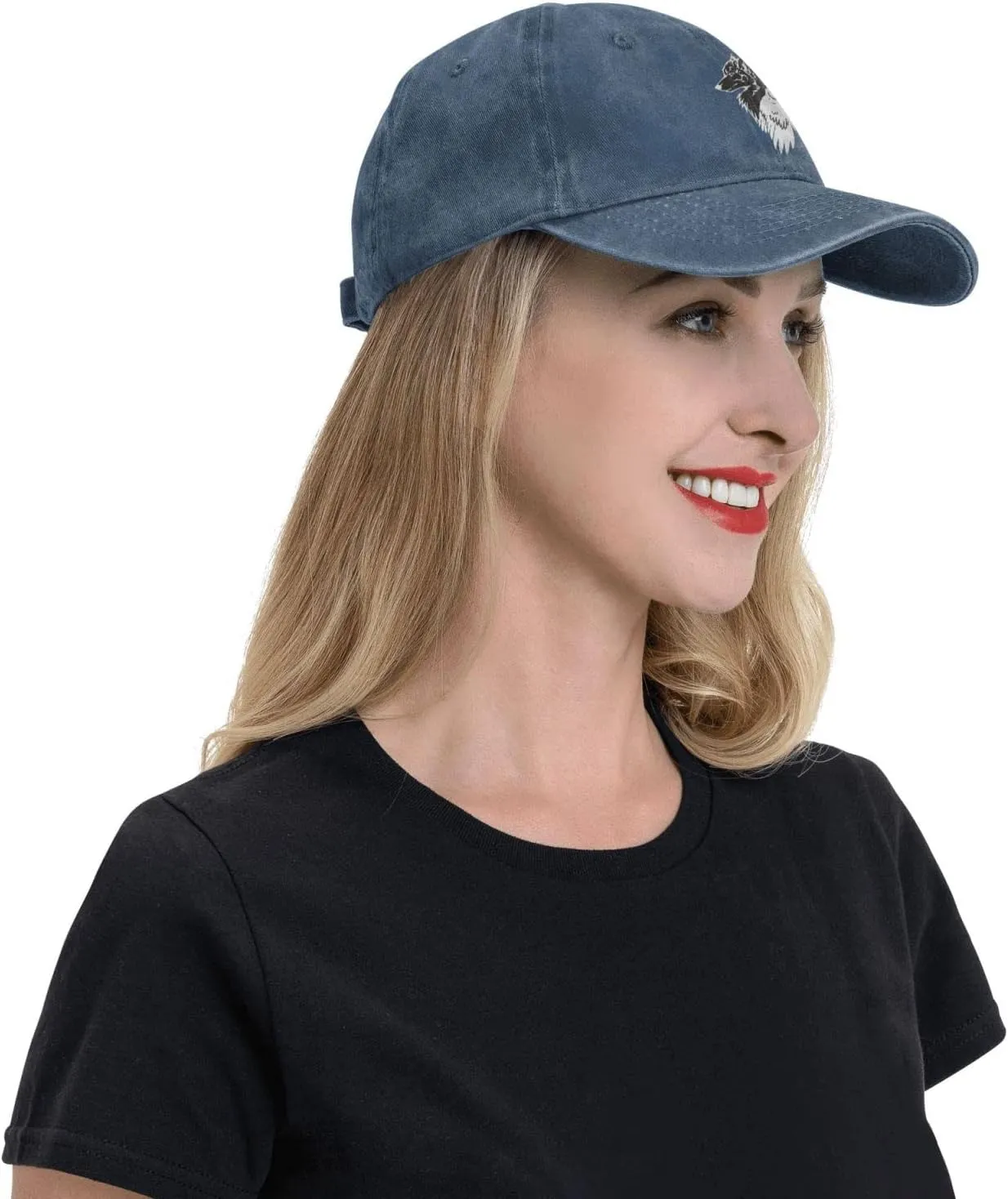 Viking Norse Wolf Raven Rune Adjustable Cowboy Hat Outdoor Travel Casual Hat Sandwich Hat Washed Denim Hat