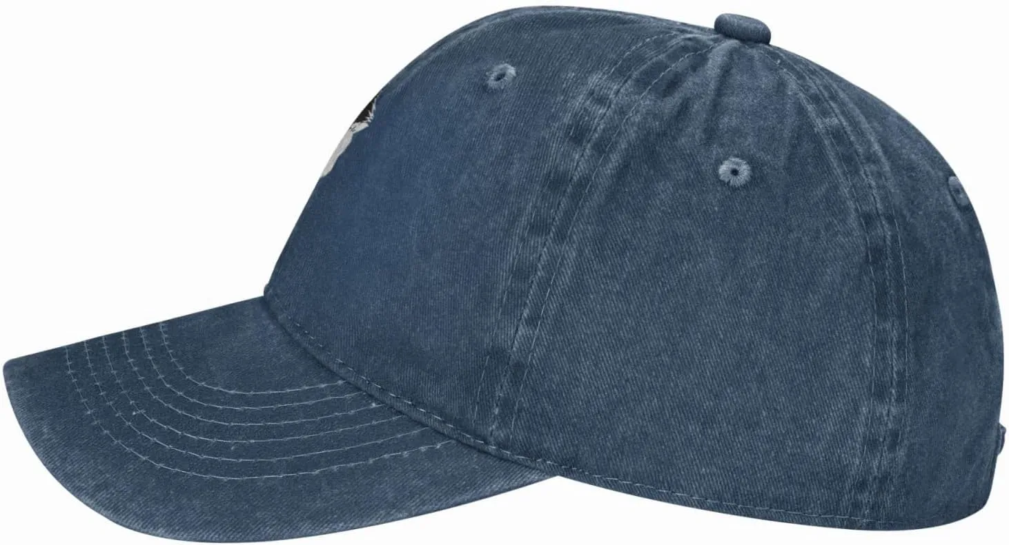 Viking Norse Wolf Raven Rune Adjustable Cowboy Hat Outdoor Travel Casual Hat Sandwich Hat Washed Denim Hat
