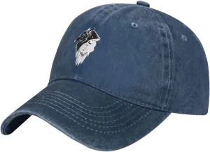 Viking Norse Wolf Raven Rune Adjustable Cowboy Hat Outdoor Travel Casual Hat Sandwich Hat Washed Denim Hat