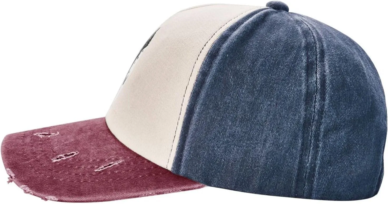 Viking Norse Wolf Raven Rune Unisex Adjustable Washable Denim Cowboy Hat Outdoor Travel Casual Hat Sandwich Hat