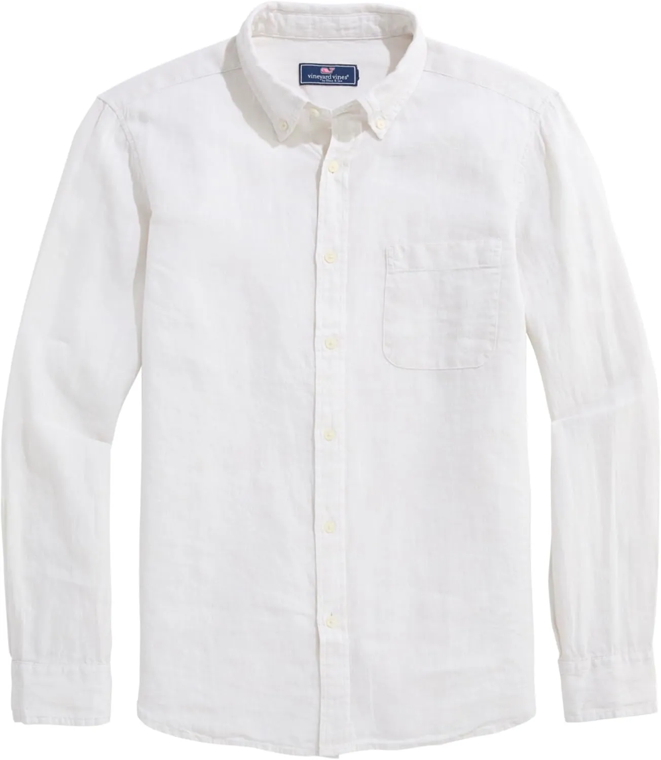vineyard vines Men's Linen Surfside Solid Shirt
