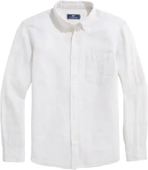 vineyard vines Men's Linen Surfside Solid Shirt