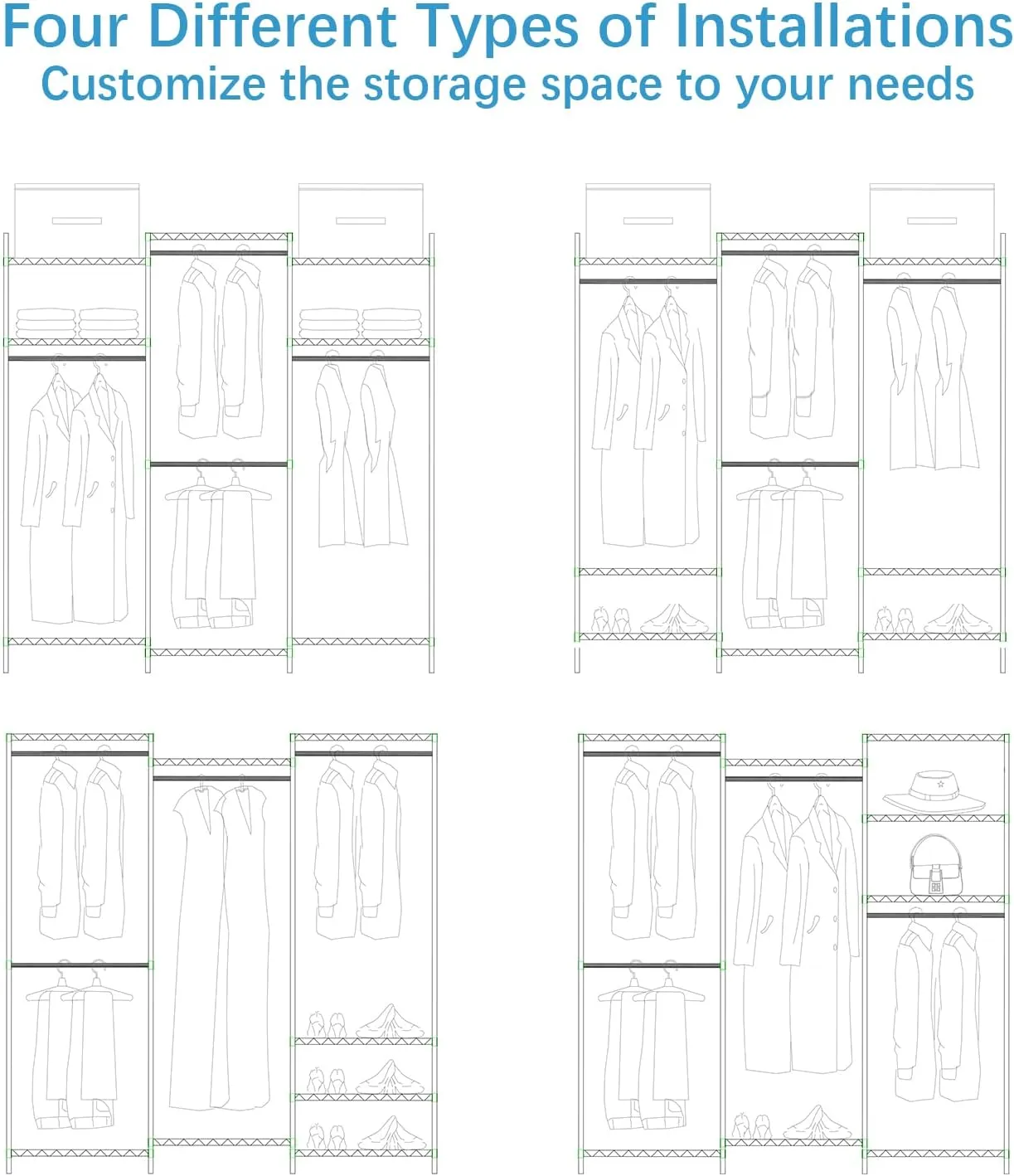 VIPEK V5LC Garment Rack Heavy Duty Covered Clothes Racks with Dimmable LED Light 3000K Warm White, Portable Closet Wardrobe Freestanding Clothing Racks for Hanging Clothes, Black Rack with Black Cover