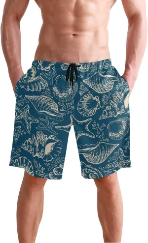 visesunny Mens Funny Swim Trunks Quick Dry Beachwear Sports Running Swim Board Shorts Mesh Lining