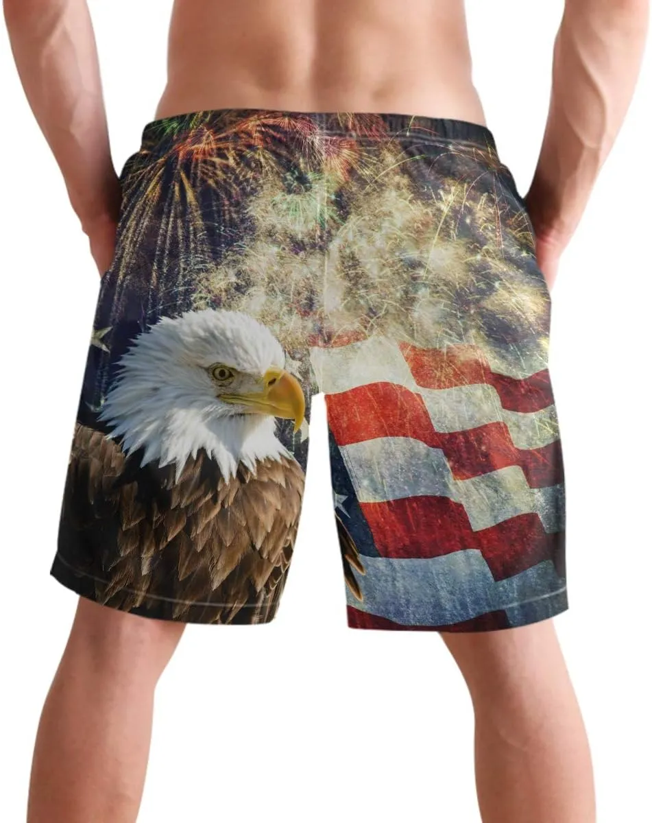 visesunny Mens Funny Swim Trunks Quick Dry Beachwear Sports Running Swim Board Shorts Mesh Lining