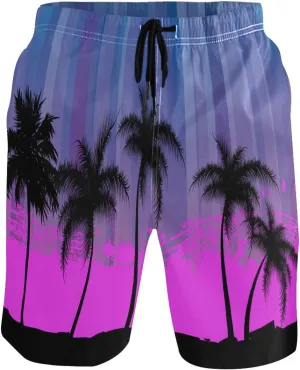 visesunny Men's Novelty Beach Shorts Quick Dry Swimwear Sports Running Swim Board Shorts Bathing Suits Mesh Lining