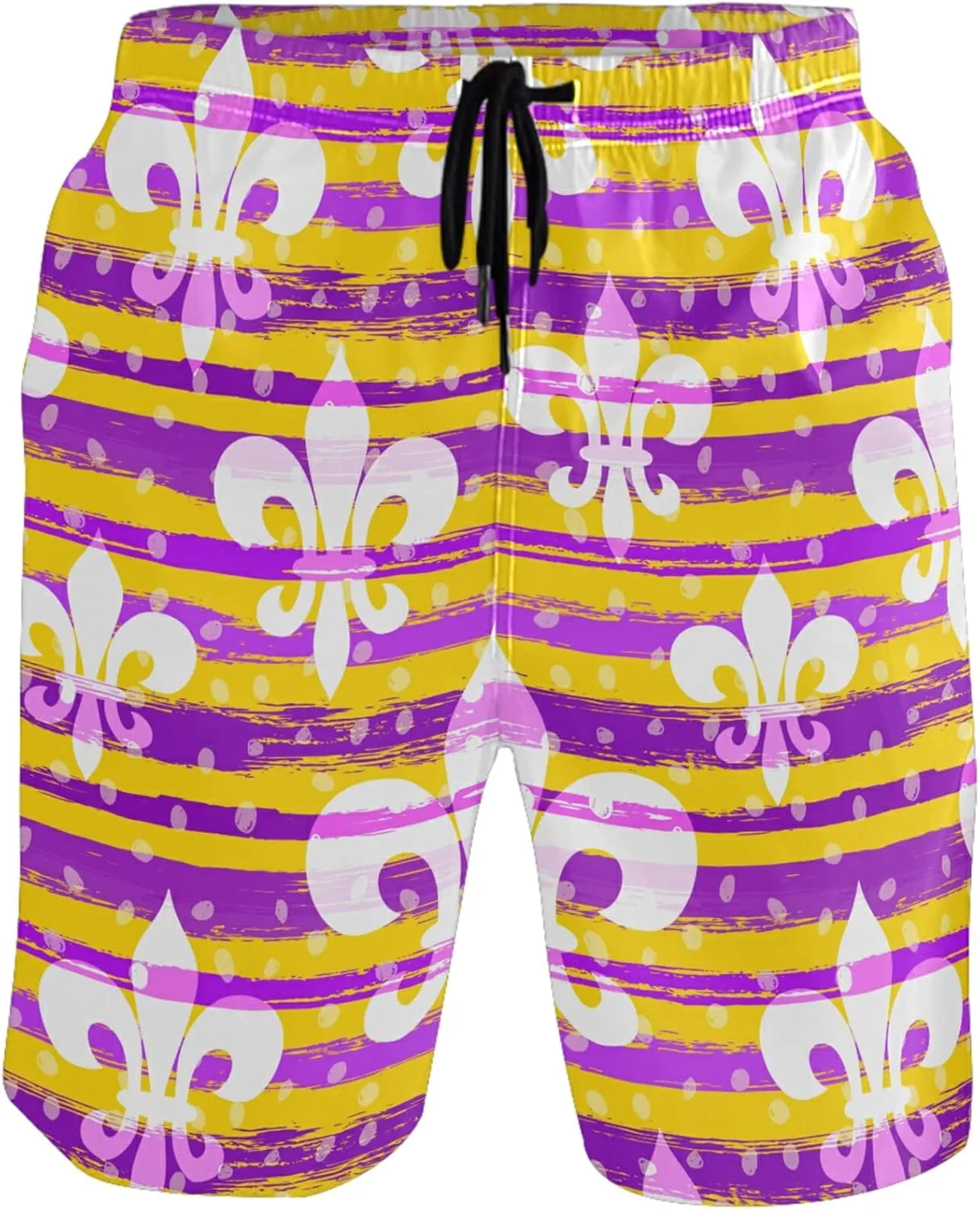 visesunny Stylish Mens Swim Trunks Quick Dry Beachwear Sports Running Swim Board Shorts Bathing Suits Mesh Lining
