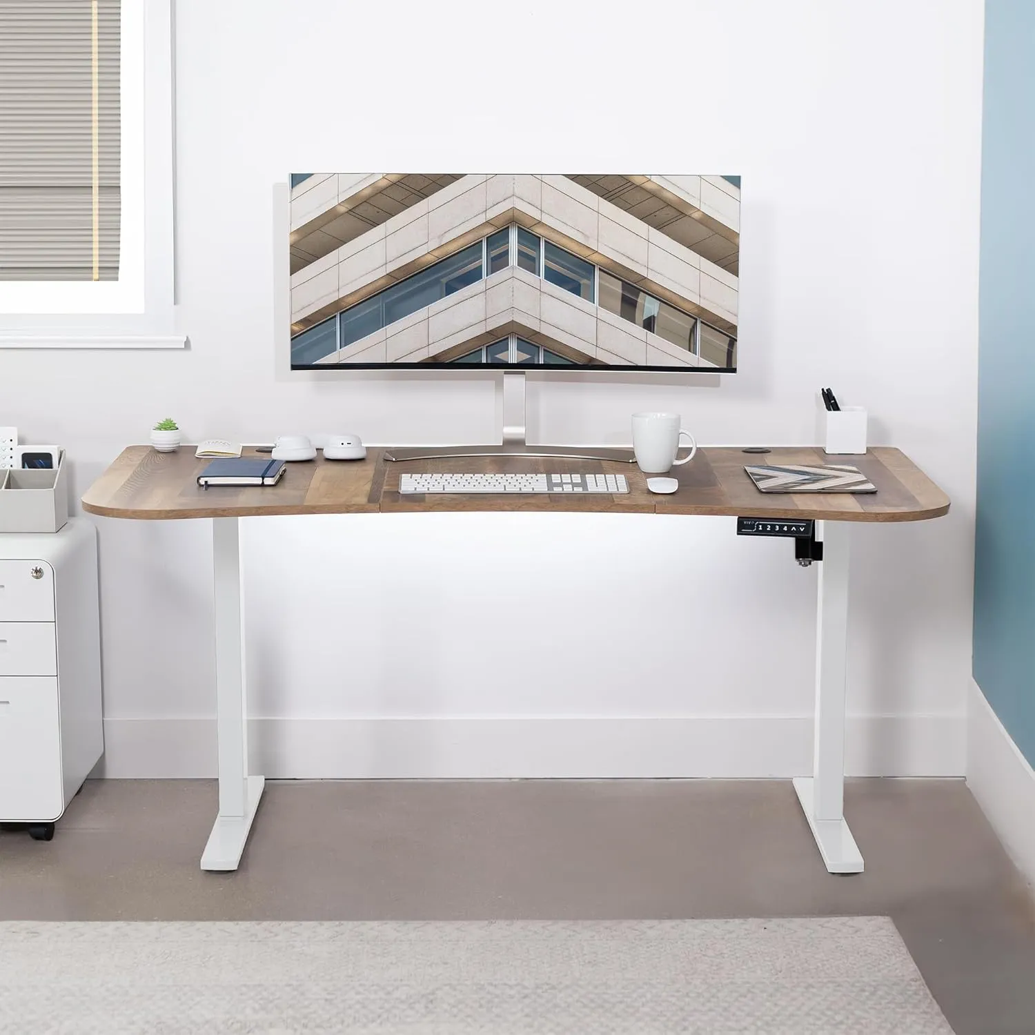 VIVO 63 x 32 inch Universal Table Top for Standard and Sit to Stand Height Adjustable Home and Office Desk Frames, Reclaimed Wood Desktop, DESK-TOP1P