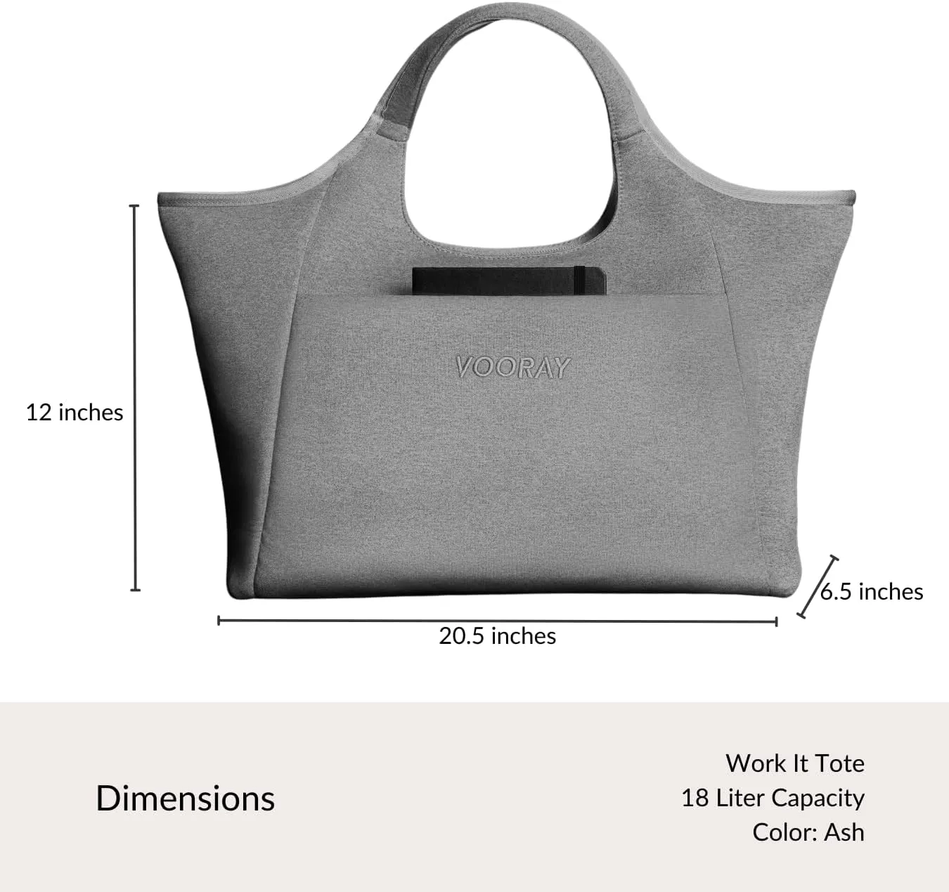 VOORAY Work It Tote Bag for Women, Stylish Work Bag Ideal for Office, Travel and Daily Use
