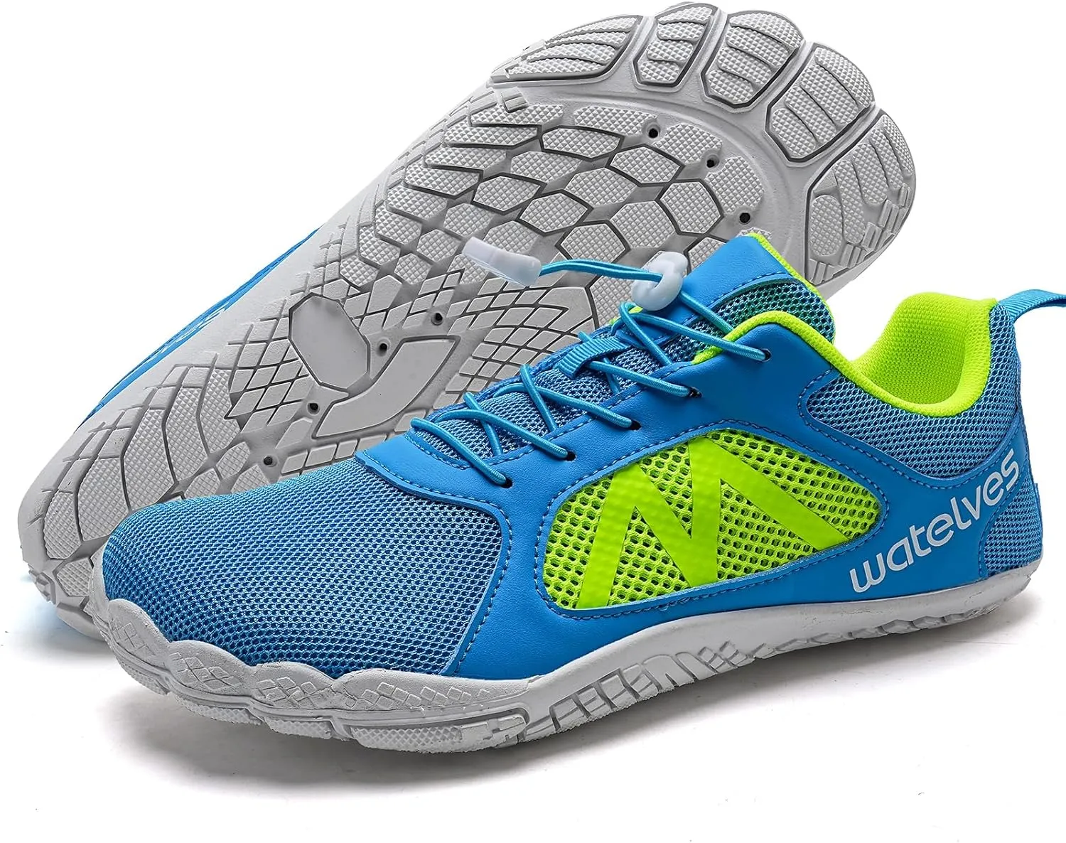 WateLves Barefoot Water Shoes for Women Men Wide Toe Quick-Dry Lightweight Mesh Breathable Aqua Shoes with Drainage Holes for Beach Swim Yoga Exercise Surf Pool Boat