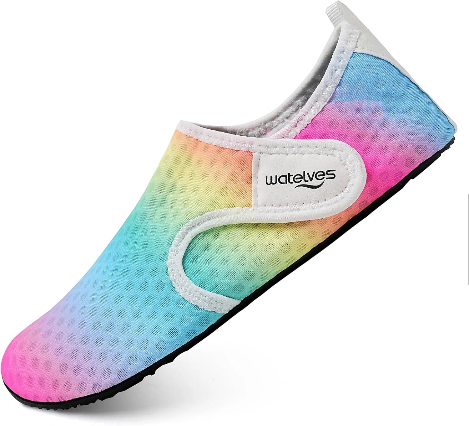 WateLves Water Shoes for Women Men Swim Beach Aqua Socks Quick Dry Barefoot House Slippers Travel Shoes with Adjustable Magic Tape for Pool Diving Boating Yoga Surf