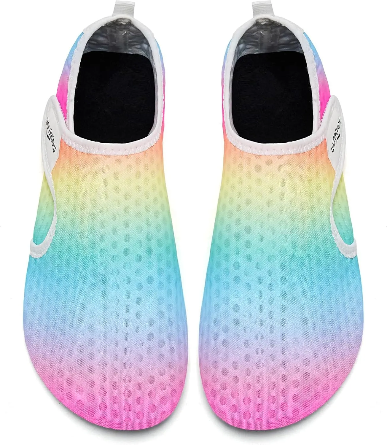 WateLves Water Shoes for Women Men Swim Beach Aqua Socks Quick Dry Barefoot House Slippers Travel Shoes with Adjustable Magic Tape for Pool Diving Boating Yoga Surf