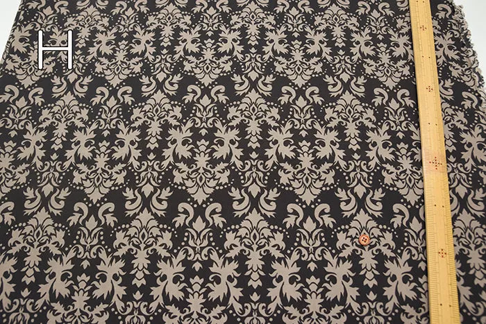 Water-Repellent Nylon Oxford Print Fabric - Damask