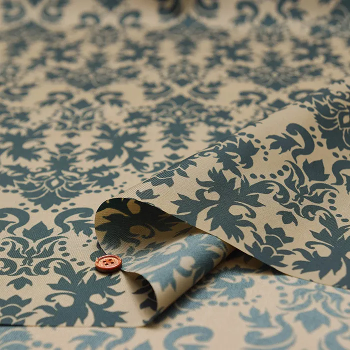 Water-Repellent Nylon Oxford Print Fabric - Damask