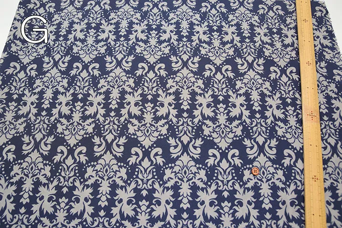 Water-Repellent Nylon Oxford Print Fabric - Damask
