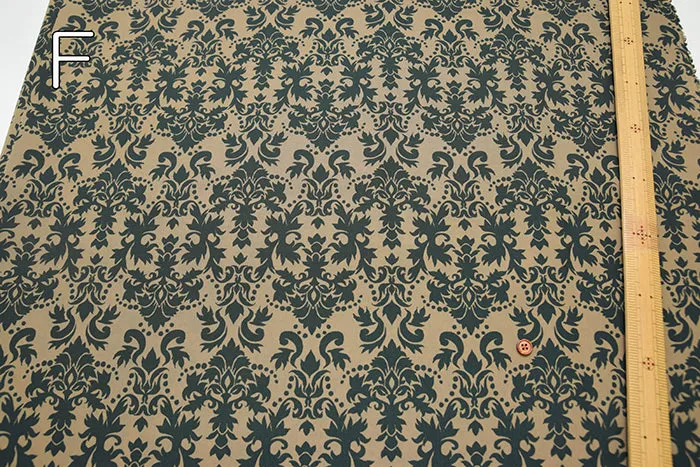 Water-Repellent Nylon Oxford Print Fabric - Damask