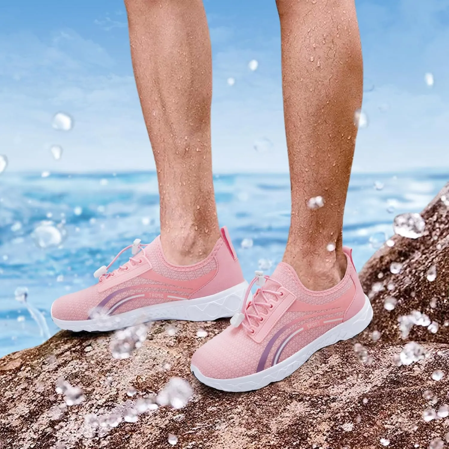 Water Shoes for Men Women Mesh Barefoot Hiking Swim River Shoes Adult Lake Pool Aqua Socks Beach Surfing Kayaking Sport Accessories Camping