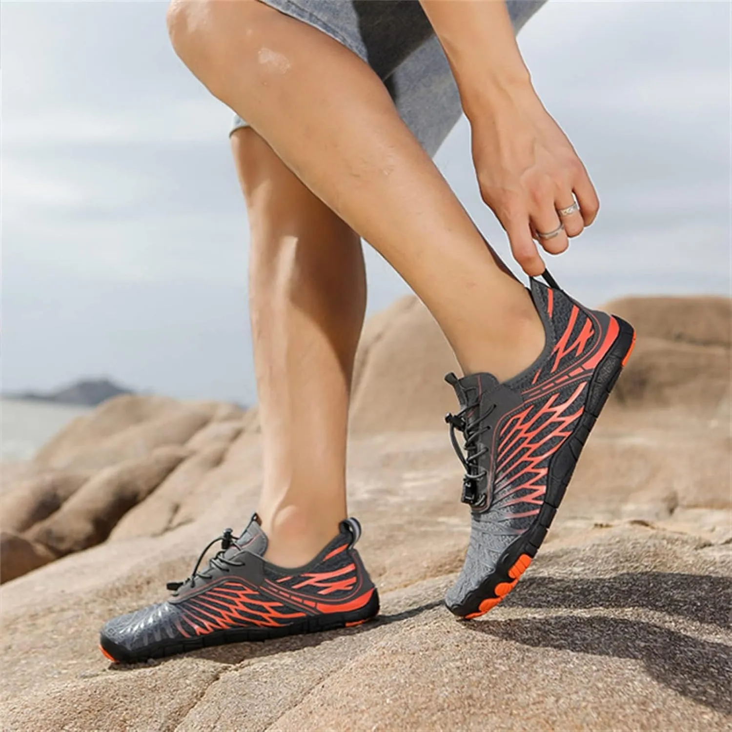 Water Shoes Women Men Quick Dry Hiking Footwear Barefoot Aqua Socks Shoes Sport Swim Pool Beach Shoes Athletic Adult Walking Shoes Lightweight Breathable Swimming Shoes for Women Men
