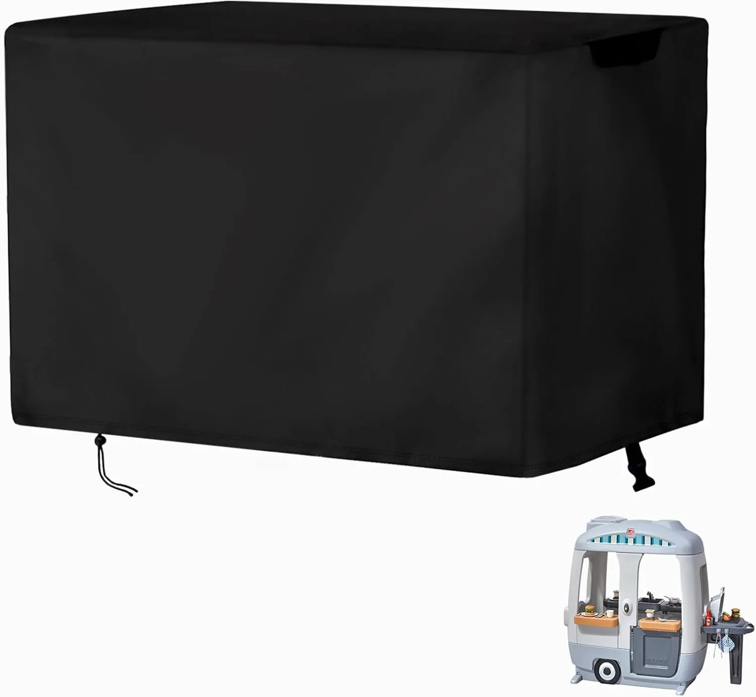 Waterproof Playhouse Cover for Step2 Adventure Camper - Indoor/Outdoor Kids Play House Protection - Black 62"L x 34"W x 50"H