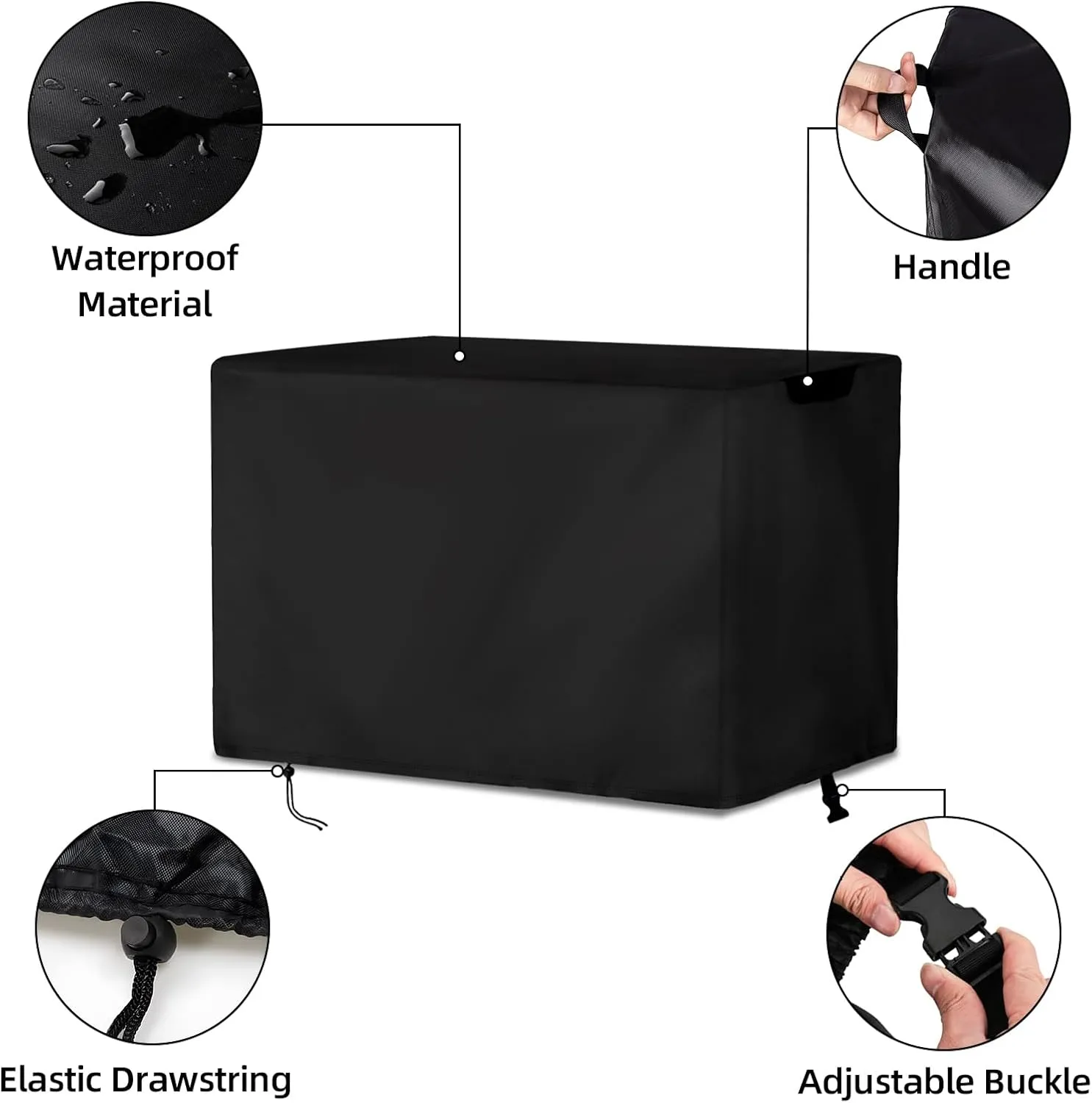 Waterproof Playhouse Cover for Step2 Adventure Camper - Indoor/Outdoor Kids Play House Protection - Black 62"L x 34"W x 50"H