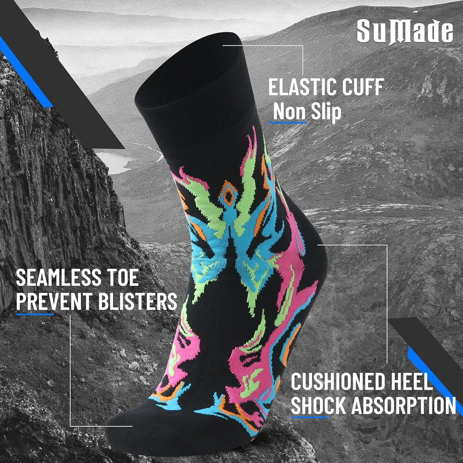 Waterproof Socks, Unisex Men Women Outdoor Sports Hiking Cycling Kayaking Crew Socks
