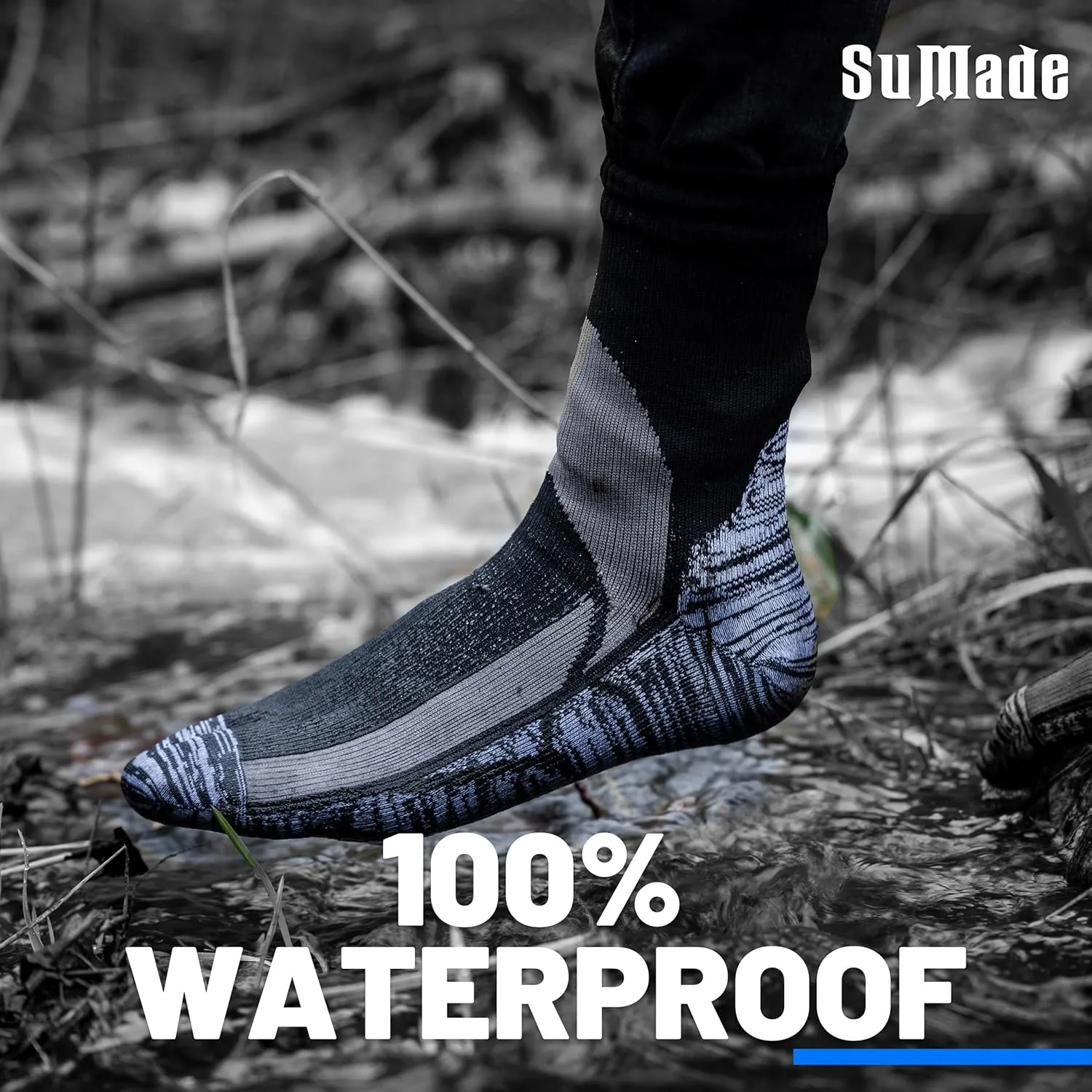 Waterproof Socks, Unisex Men Women Outdoor Sports Hiking Cycling Kayaking Crew Socks