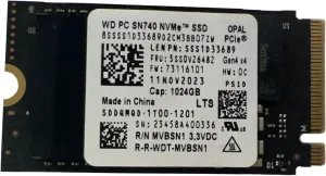 WD SN740 1TB M.2 NVMe PCIe Gen4 x4 SSD for Thinkpad ProBook Latitude EliteBook Ideapad Inspiron Pavilion - Internal Solid State Drive 42mm 2242 Form Factor M Key (OEM NEW) (22mm x 42mm x 2.38mm)
