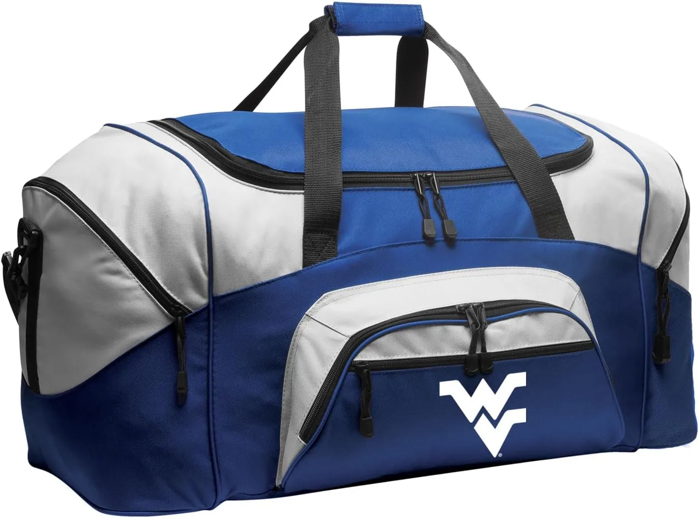 West Virginia University Duffel Bag LARGE WVU Suitcase or Gym Sports Gear Bag (Royal)