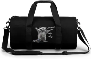 Whatever Raccoon Gym Bag for Men Women Duffle Bags Travel Tote