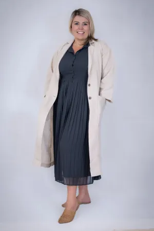 Whispering Sands linen trench