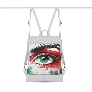 White Orbit Laptop Backpack Palestine eyes