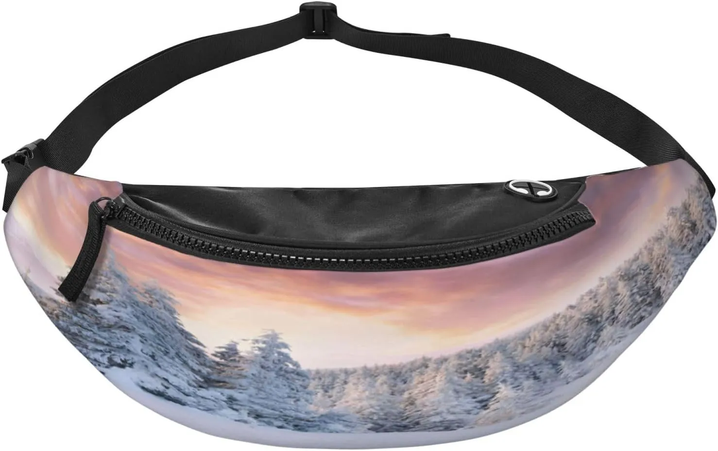 Winter Landscape Snowy Fields Frozen Fanny Pack, Crossbody Waist Packs for Women Men Waist Bags with Adjustable Strap for Travel Running Hiking Sport