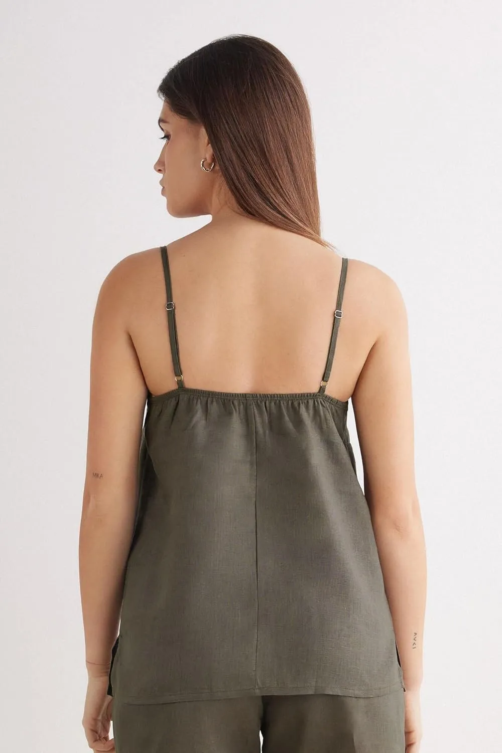 Woman's The Pure Linen Top in Linen Fabric